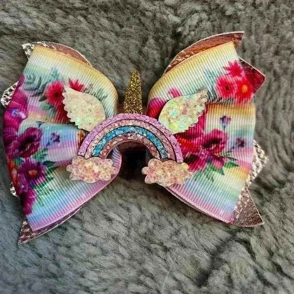 Other - 🩷 Pretty unicorn little girl hair bow clip